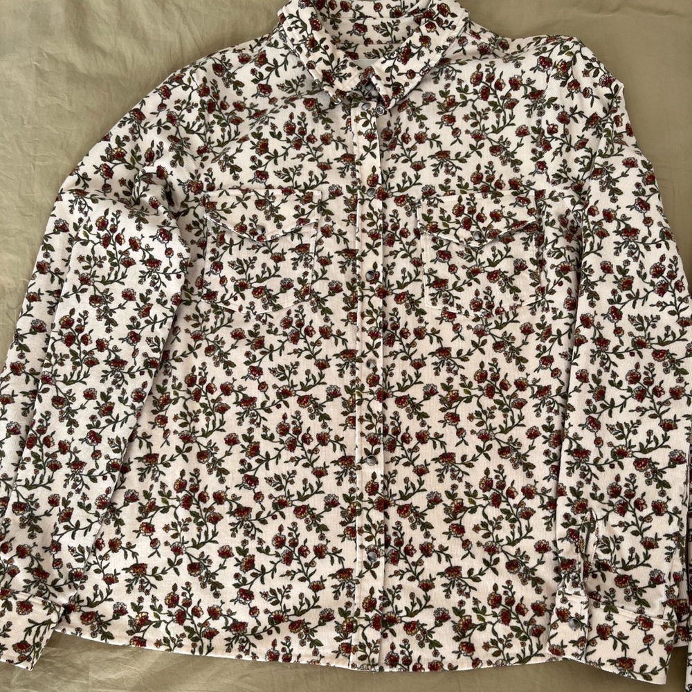 Sezane Alba Shirt Miranda Ecru Print - Size 38